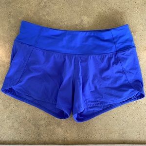 Lululemon run times shorts. Size 6. Royal blue